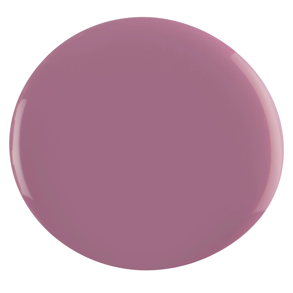 Aphrodite Nail Polish – Nahaufnahme des Farbtons; Farbton ein tiefes Violett mit gedeckten Mauve-Untertönen