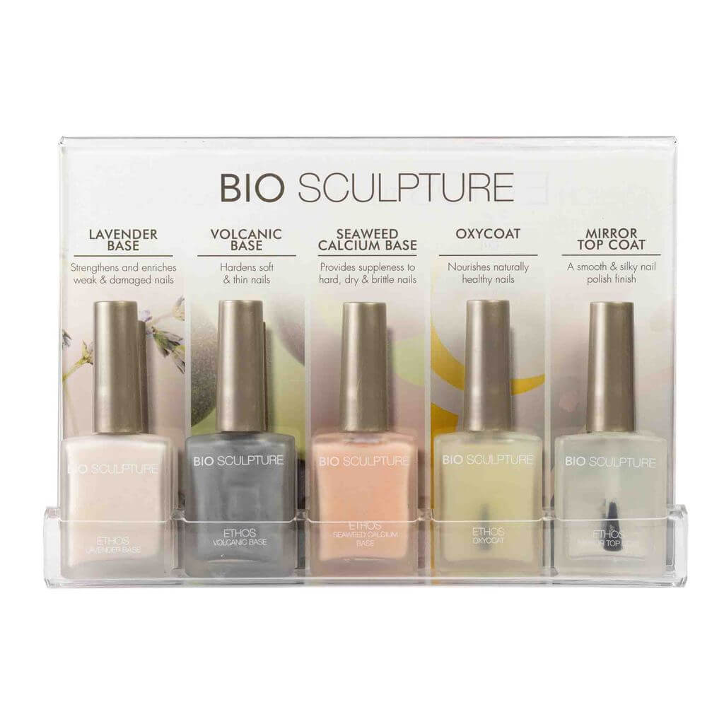 Ethos Display-Ständer Marketing Ethos Display-Ständer. Perfekt, um Kunden bei der Auswahl der besten Behandlungen für ihre Nägel im Verkauf zu unterstützen. Ohne Inhalt Bio Sculpture