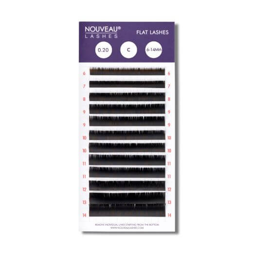 Flat Wimpern mixed size Box – Produktansicht