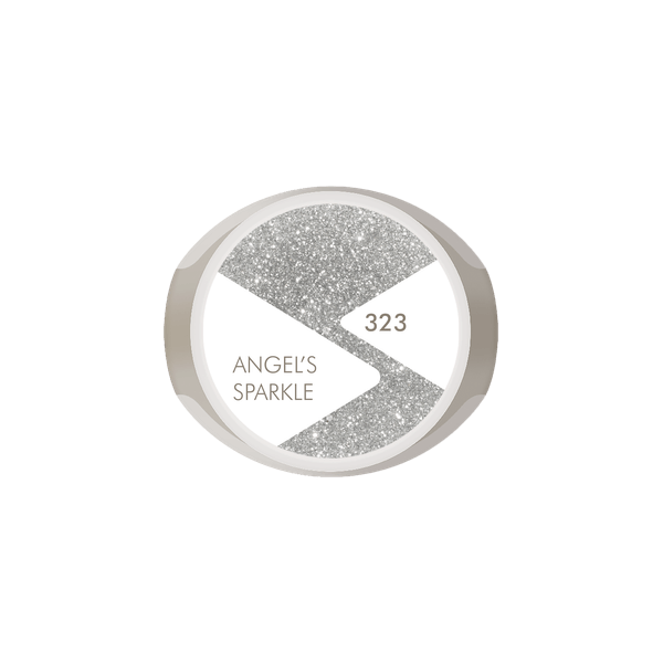0323 Angel's Sparkle - BIOGEL BIOGEL BIOGEL Gelsystem Ein funkelndes, ultrareflektierendes Silber, das das Licht aus jedem Winkel einfängt. Angel’s Sparkle sorgt für mühelosen Glamour, der Ihre Nägel in dieser Partysaison zum ultimativen Accessoire macht.