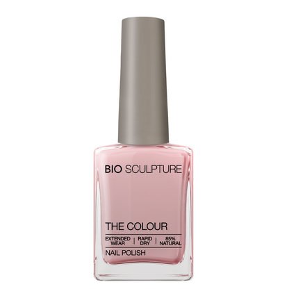 Alyssa Nail Polish – Bio Sculpture Produktflasche; Farbton ein transparentes, rosiges Pink