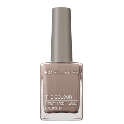 Ashes of Roses Nail Polish – Bio Sculpture Produktflasche; Farbton ein helles Grau-Taupe mit sanftem Fliederunterton