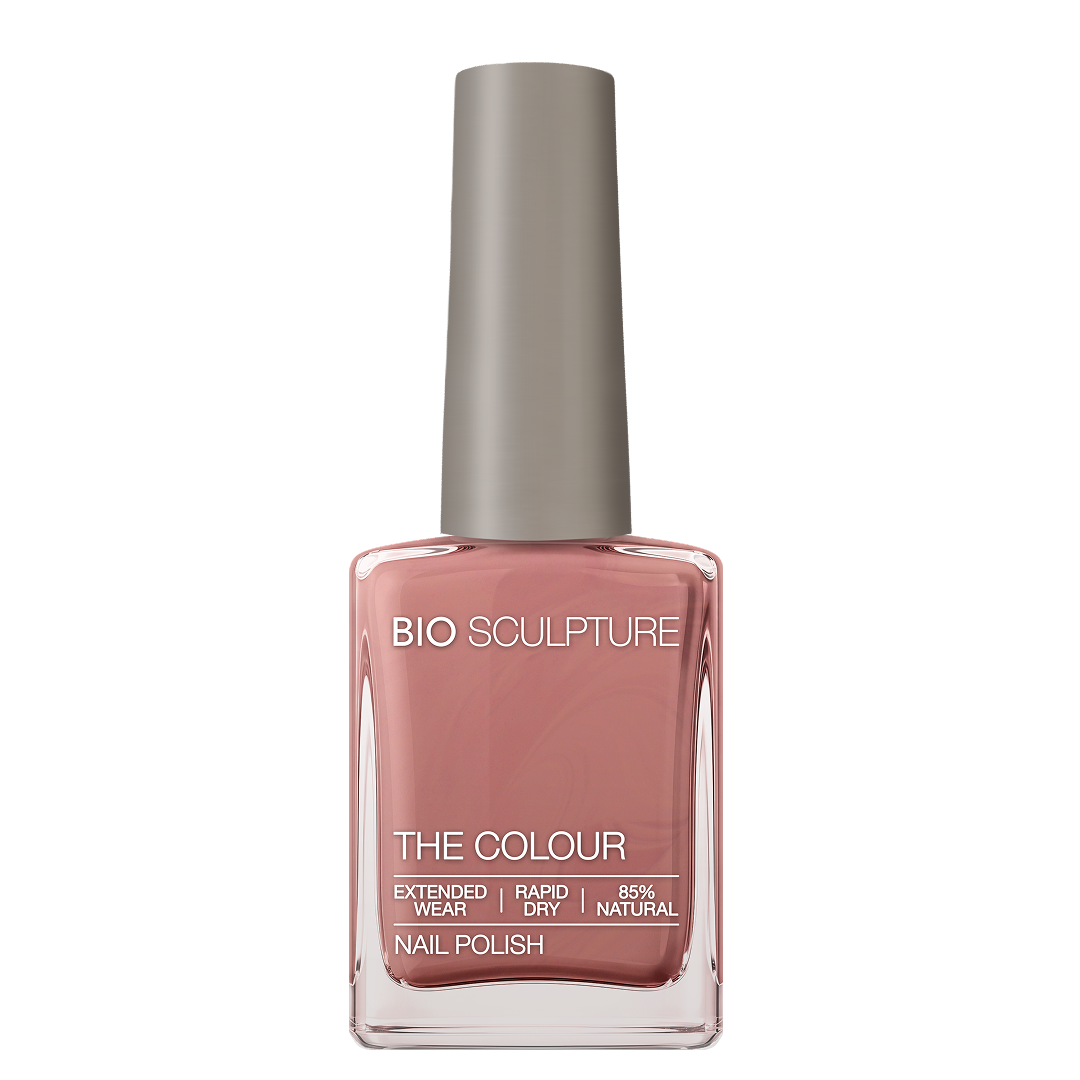 Jodi Rose Nail Polish – Bio Sculpture Produktflasche; Farbton ein weiches, gedecktes Altrosa mit dezenter Wärme