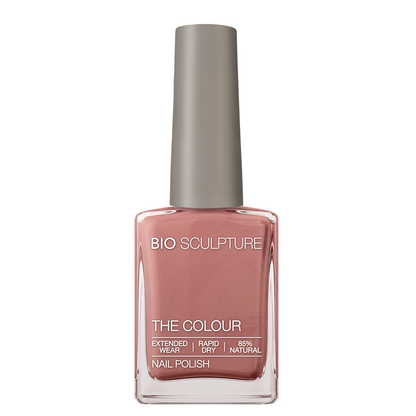 Jodi Rose Nail Polish – Bio Sculpture Produktflasche; Farbton ein weiches, gedecktes Altrosa mit dezenter Wärme