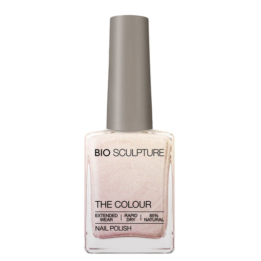 Pearl Frost Nail Polish – Bio Sculpture Produktflasche; Farbton ein milchiger Perlton mit dezent glasierter Leuchtkraft