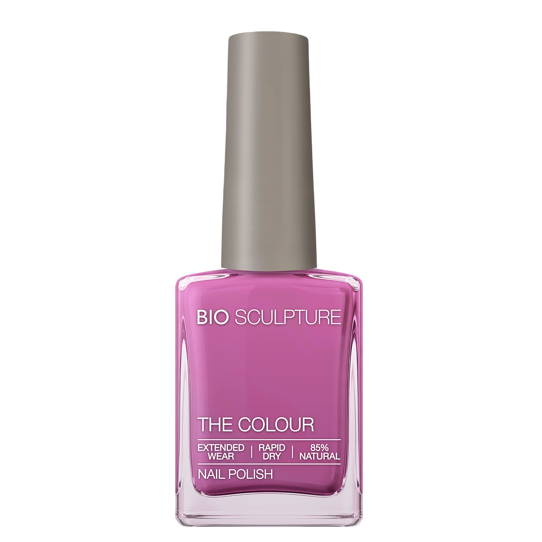 Purple Plasma Nail Polish – Bio Sculpture Produktflasche; Farbton ein lebhaftes Violett mit leuchtend-elektrischer Wirkung