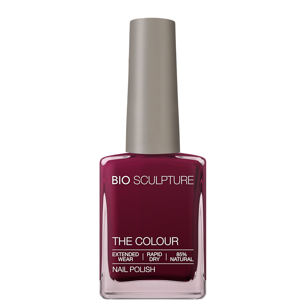 Real Red Nail Polish – Bio Sculpture Produktflasche; Farbton ein sattes, echtes Rot mit klassischer Tiefe