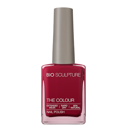 Royal Red Nail Polish – Bio Sculpture Produktflasche; Farbton ein sattes, leuchtendes Rot