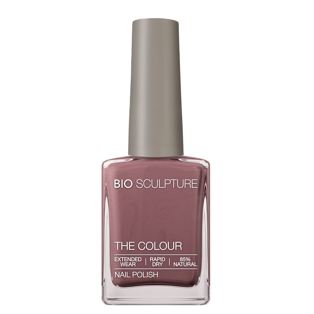 Subtle Silhouettes Nail Polish – Bio Sculpture Produktflasche; Farbton ein gedecktes Beeren-Nude mit weichen Mauvetönen