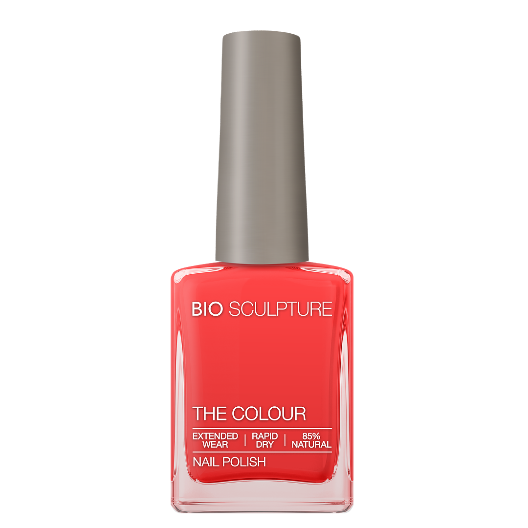 Sweet Melon Fluo Nail Polish – Bio Sculpture Produktflasche; Farbton ein fluoreszierendes, leuchtendes Orange