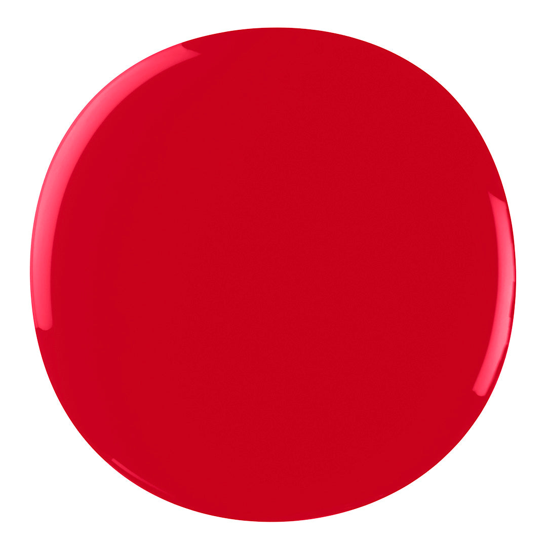 Rambling Rose Nail Polish – Farbwirkung auf lackierten Nägeln; Farbton ein echtes Rot mit pinkfarbenem Unterton