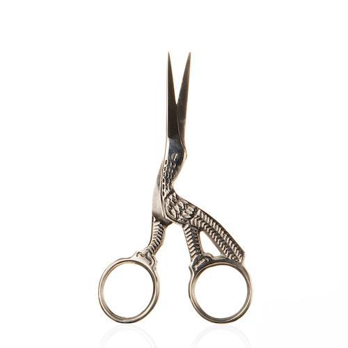 Bio Sculpture-Straight Blade Silver Stork Scissors-1