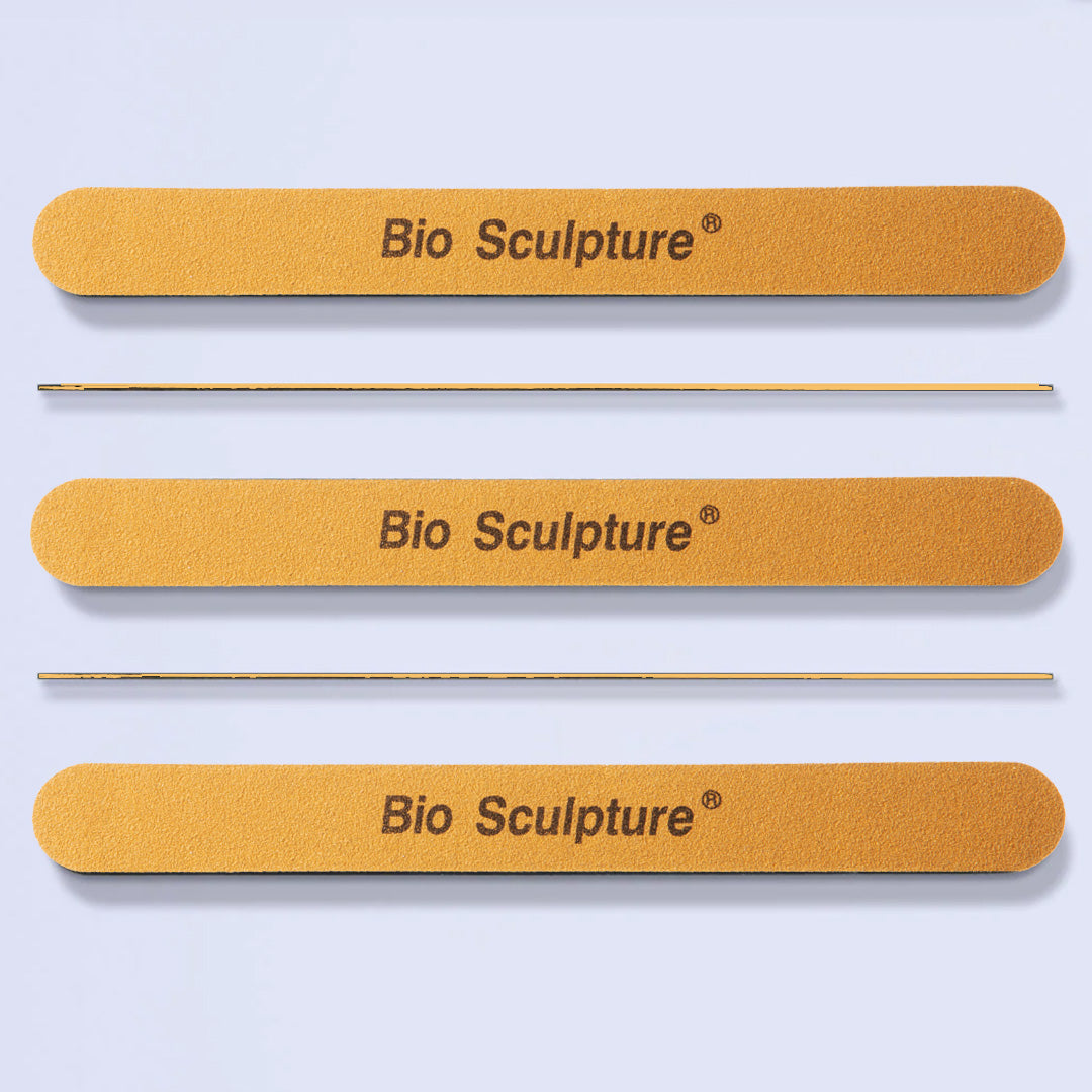 Gold File 100/100 Nagelfeilen Sandblattfeile mit grober 100er Körnung Inhalt - 1 Stück Bio Sculpture