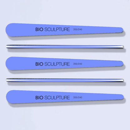 Blue Teardrop Feile 200/240 Nagelfeilen Sandblattfeile in Tränenform mit mittlerer 200er / 240 Körnung Bio Sculpture
