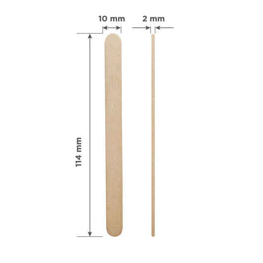100 Holzspatel für Wach Haarentfernung 114x10mm – Produktansicht