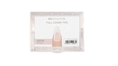 Bio Sculpture-Full Cover Nail Tips - Coffin Medium-2