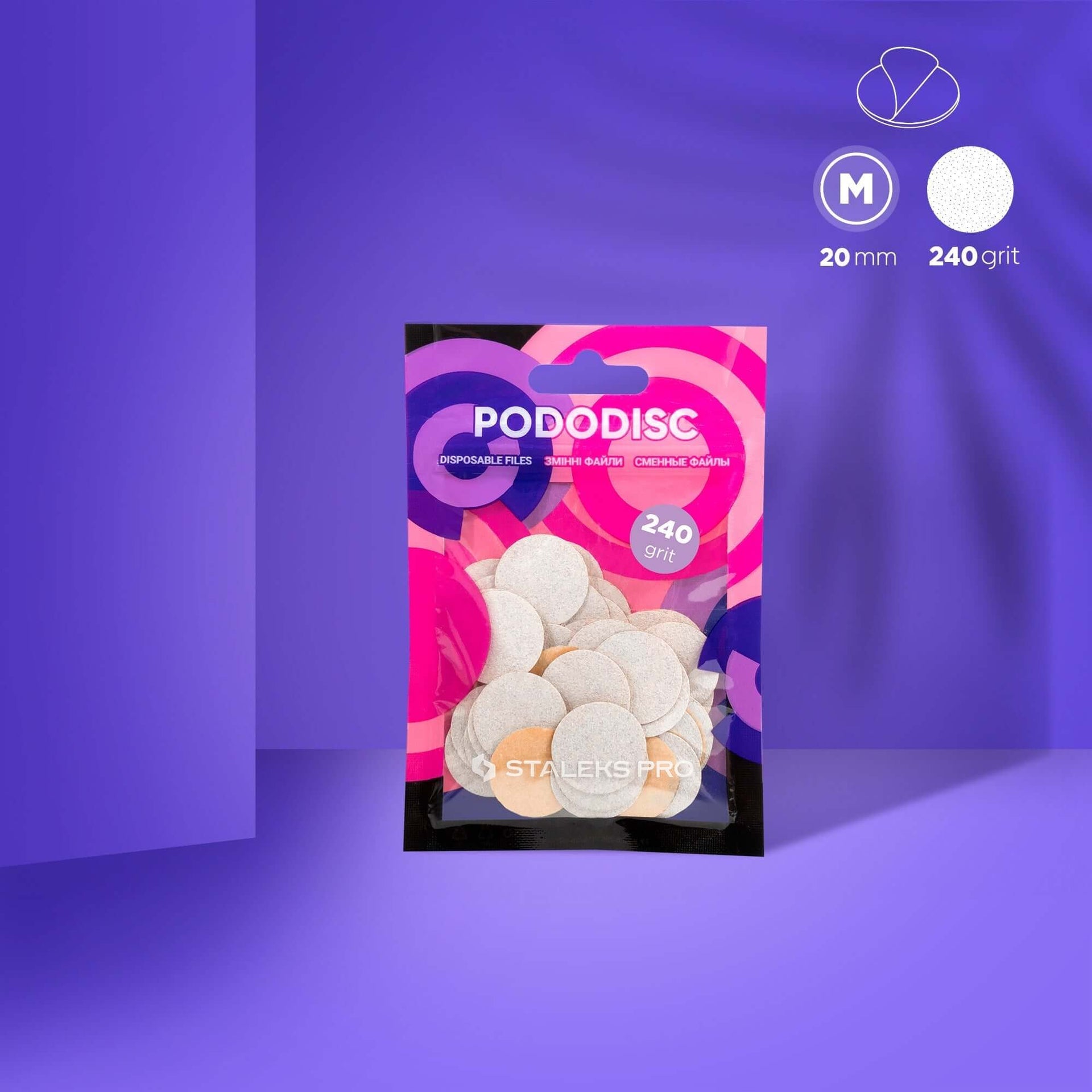 50 Feilen Grit 240 für Pedicure Pododisc - 20mm – STALEKS